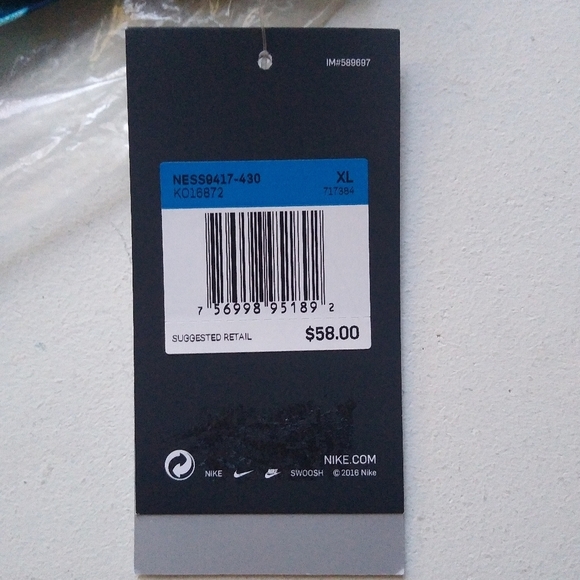 Nike Glow Diverge 9" Board Shorts Swim Trunks, Blues, Size Large - Picture 8 of 13